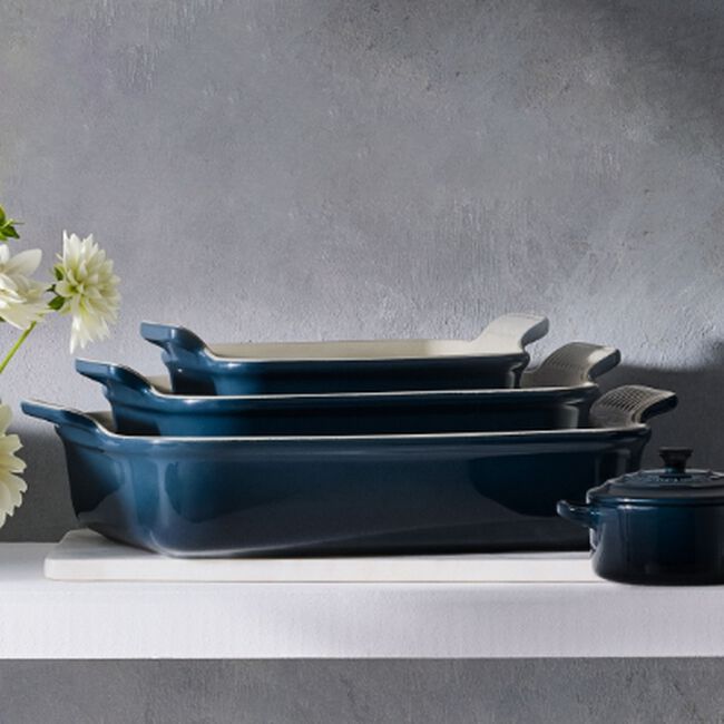 Stoneware 19cm Heritage Rectangular DishNuit image number 1